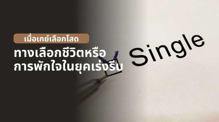 เมื่อเกย์เลือกโสด ทางเลือกชีวิตหรือการพักใจในยุคเร่งรีบ